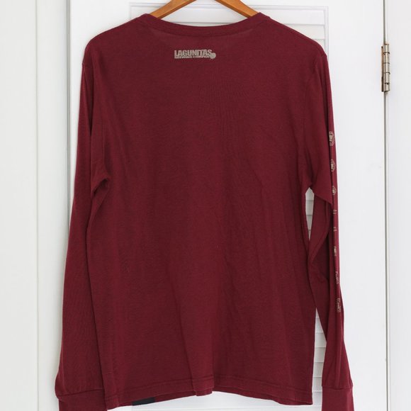 Men's Long Sleeve Lagunitas Burgundy Shirt - Picture 3 of 5
